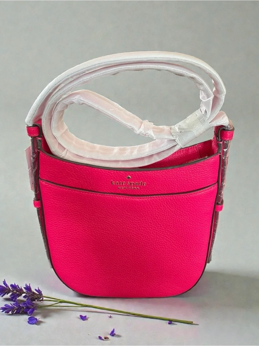 Kate Spade New York Hot Pink Pebbled Leather Shoulder Bag